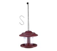 HAPINARY Outdoor Hanging Bird Feeder with Red S-Hook, Mushroom-Shaped Plastic Tray Wild Bird Feeder for Garden, Balcony, and Courtyard Feeding Station