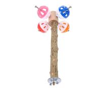 HAPINARY Parrot Perch Stand Rotating Ball Toy for Chewing Birdcage Decor Parakeet Perch Toy