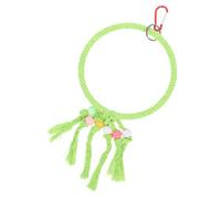 HAPINARY Parrot Swing Ring Bird Two-tier Swing Bird Perch Bird Supplies Cockatiel Perch Cockatiel Bird Cage Bird Feeder House Bird Swing Parrot Cage Skewer Net Cotton Rope Light Green