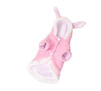 HAPINARY Pet Clothing Rabbit Outfit Warm Plush Fabric Bunny Ears for Dogs and Cats Halloween Costumes