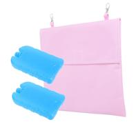 HAPINARY Pet Cooling Bag for Rabbit Bunny with Built Ice Pack Absorbent Cold Locking Inner Pouch for Guinea Pig Hamster Chinchilla Pink Summer Cooling Accessory for Small Pet Cages
