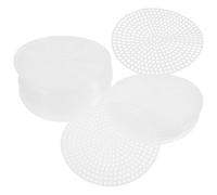 HAPINARY Plastic Grid Round Cross Stitch Mesh 30Pcs White 7.7Cm Diameter Multi-Use Mesh Sheet for Crafting and Bag Making