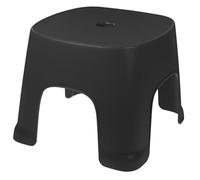 HAPINARY Plastic One Step Foot Stool for and Adults, Non-Slip Toilet and Bathroom Step Stool, Small Black Plastic Footstool for Home and Training