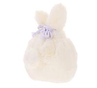 HAPINARY Plush Makeup Storage Bag Drawstring Cute Rabbit Coin Purse Soft Plush Design for Easy Access for Cosmetics Daily Essentials Travel Accessory for Women Girls