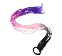 HAPINARY Ponytail Stage Performance and Period, of Time Cosplay Using Rainbow Braided Hair Extension with Hair Tie Skin Friendly High Temperature Silk Material, Long