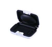 HAPINARY Portable Hearing Aid Carry Case for Safe Storage and Convenient Traveling, Sturdy White Plastic Hard Case Suitable for Outdoor Use and Hearing Aids Protection