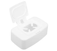 HAPINARY Portable Wipe Dispenser Wet Tissue Case with Lid Plastic Wet Wipes Holder Simple Button Design Dustproof Fresh-Keeping Storage Box for Living Room Bedroom Nursery