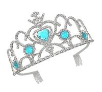 HAPINARY Princess Crown Headband Crystal Crown Headdress Creative Heart Shaped Rhinestone Hair Beautiful Hair Decor Boys and Girls Headdress for Girls Party Occasion