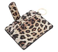 HAPINARY Pu Leather Leopard Print Card Case Wallet for Women Small Credit Card Holder with Chic Pattern Easy to Carry for Gift-giving and Frequent Business Trips