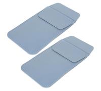 HAPINARY Pu Leather Pen Sleeves 2pcs Small Inserted Pocket Protectors Multifunctional Nurse Pen Organizer for Medical Staff and Office Use in Haze Blue