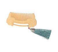 HAPINARY Pure Handcrafted Boxwood Hair Comb with Ruyi Lock Carving Fine Tooth Design for Gentle Scalp Massage Beard Grooming and Hair Care Portable Natural Wooden Massage Comb