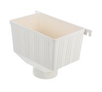 HAPINARY PVC Downspout Diverter for Rainwater Collection System, Easy to Install Plastic Square Gutter Pipe for Buildings and Outdoor Use, Sturdy Beige Rain Gutter Adapter