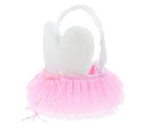 HAPINARY Rabbit Ear Storage Basket Multi Purpose Easter Treats Holder Capacity Flower Girl Basket for Essentials