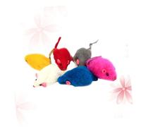 HAPINARY Rabbit Hair Cat Toys 14pcs Interactive Furry Mouse Toys Cat Kitten Playing Pet Supplies Random Color