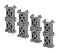 HAPINARY Railway Bridge Pier Set 8Pcs Grey Simulation Bridge Piers for Train Track Landscaping and Hands-On Building Play for Boys and