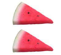HAPINARY Realistic Fake Watermelon Slices Decorative Artificial Fruit Lifelike Appearance 2pcs Pvc and Fade-resistant Material, for Living Rooms and Themed Parties Photography Props