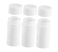 HAPINARY Refillable Deodorants Stick Tubes Set 3pcs 30g White Plastic Twist-up Bottom-fill Containers for Travel Size Solid Lotion and Diy Balm Packaging