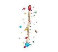 HAPINARY Removable Cartoon Planet Height Chart Wall Sticker Children Development Ruler Decals for Nursery Bedroom PVC Mural Art