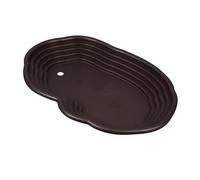 HAPINARY Reptile Bathing Tub Large with Ramp Shape and Stylish Simple Design, Turtle Habitat Accessories for Gecko and Tortoise in Terrarium