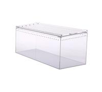 HAPINARY Reptile Feeding Box, Leak-proof Terrarium Breeding Box Acrylic with Unique Cover Design and Large Comfortable Space for Snakes and Hermit Crabs Suitable for Climbing Pets