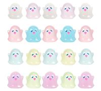 HAPINARY Resin Glow in the Dark Ghost Figurines 20Pcs Miniature Ghost Statues for Home Decoration and DIY Crafts