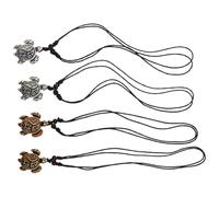 HAPINARY Resin Turtle Pendants Necklace Set with Sturdy Fine Craftsmanship 4pcs Unique European American Style