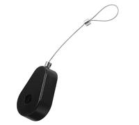 HAPINARY Retractable Security Cable Lock with Anti-Lost Steel Wire and Flexible Plastic Housing, Retractable Cable Holder for Home and Office Electronic Device Security, Black Steel Wire