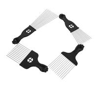 HAPINARY Retro Oil-hair Comb Men's 4pcs Wide Steel Pin Combs Professional Hair Styling Tools Non-slip Handle