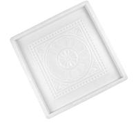 HAPINARY Reusable Path Maker Mold Garden Concrete Cement Mold for Outdoor Landscaping with Easy and Fast Construction 40x40x3.5cm White Plastic