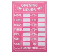 HAPINARY Rewritable Business Hours Sign Adhesive Back, Thickened Sunproof Anti-Fade Opening Hours Sticker for Bank and Store Use, Random Style Display Label