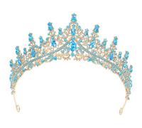 HAPINARY Rhinestone Crown Headband for Graduation and Costume Parties Resistant to Fading Elegant Baroque Hair Accessories with Zinc Alloy Material for Women Bride Bridal