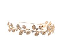 HAPINARY Rhinestone Leaf Crown Headband for Women Elegant Renaissance Hair Accessory for Weddings Parties Everyday Fashion Vintage Headpiece Effortless Styling Versatile Wear