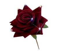 HAPINARY Rhinestone Red Rose Hairpin Bridal Clip Ladies Fascinators Floral Hair Pins Wedding Tiaras for Bride