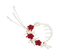 HAPINARY Rose Hair Clip Claw Clips for Women Pearl Tassel Hair Accessories for Ponytail