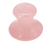 HAPINARY Rose Quartz Crystal Face Massager Mushroom Shape Facial Spatula with Powder Crystal and Jade Material, Easy Operation Wrinkle Removal Tool on The Go and Office Use