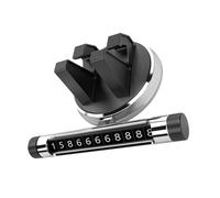 HAPINARY Rotatable Car Temporary Parking Card with Multi-purpose Phone Holder Silver Car Phone Stand for Privacy Protection Viewing Angle Heat-resistant Vehicle Mount