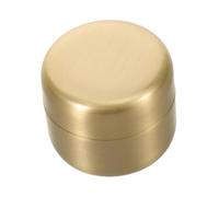 HAPINARY Round Stainless Steel Pill Case Portable Small Medicine Organizer with Airtight Seal Pocket-Sized Metal Storage Jar for Travel and Daily Use Container in Matte Gold