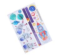 HAPINARY Self-Adhesive Astronaut Height Measure Sticker Removable Wall Decal for Durable Growth Chart for Nursery Bedroom Decor Fun Spaceman Design for Development Tracking