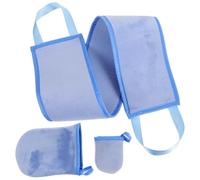 HAPINARY Self Tanning Mitt Applicator Blue Gloves with Flocking Material Safe and Simple to Use Lotion Back Applicator Kit for Tanning and Sunscreen for Back and Finger for Adult Women