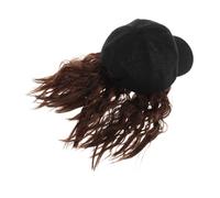 HAPINARY Short Curly Synthetic Hair Wig Baseball Cap for Women Men Integrated Non-slip Fashionable Hat Wig with Vintage Style Quick Hair Styling for Everyday Use and Special Events