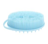 HAPINARY Silicone Bath Brush with Soft Supple Bristles and Hook, Double-Sided Body Scrubber to Promote Circulation, for Daily Cleaning Use and Gentle Sensory Bathing