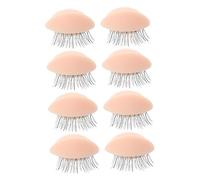HAPINARY Silicone Eyelash Practice Mold Set 4 Pairs Removable Eye Lids for Beginners for Eyelash Extension Training and Makeup Practice