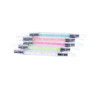 HAPINARY Silicone Head Nail Pen Double-ended Nail Art Tool Soft Gel Sculpture Pen Diamond Detail for Manicure Salon Use