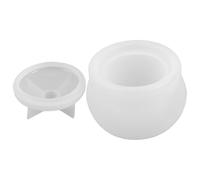 HAPINARY Silicone Jar Molds with Lids for Resin and Epoxy Projects Flexible Heat Resistant Molds for Craft Studios and Trinket Boxes