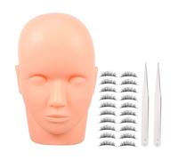 HAPINARY Silicone Makeup Mannequin Head Eyelash Extension Practice Kit Perfect for Cosmetology Training