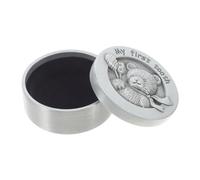 HAPINARY Silver Alloy Metal Trinket Tooth Container for Baby's First Tooth with Spacious Interior and Decorative Beautiful Look, Keepsake Box for Infants and Newborns