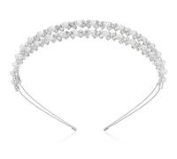 HAPINARY Silver Alloy Wedding Hair Band for Bridesmaids and Mother the Bride, Adjustable Sparkling Bridal Hair Accessory, Delicate and Elegant Design for Special Occasions and Holidays