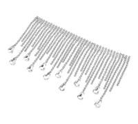 HAPINARY Silver Rhinestone Fringe Trim Metal Tassel Chain for Clothing and DIY Crafts, Versatile Decorative Dress Accessories Suitable for Belts and Creative Sewing Projects