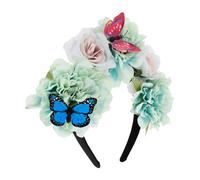 HAPINARY Simulation Flower Headband Butterfly Headband for Hair Comfortable Elastic Fit Head Size
