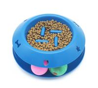 HAPINARY Slow Feed Cat Bowl Sound Ball Interactive Non-slip Pet Feeder Random Color Suitable for Cats and Kittens